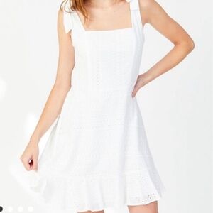 Altar'd State White Eyelet Mini Dress